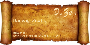Darvay Zsolt névjegykártya